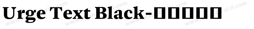 Urge Text Black字体转换